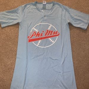 Phi Mu Baseball Tee